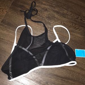 Black and white bikini top